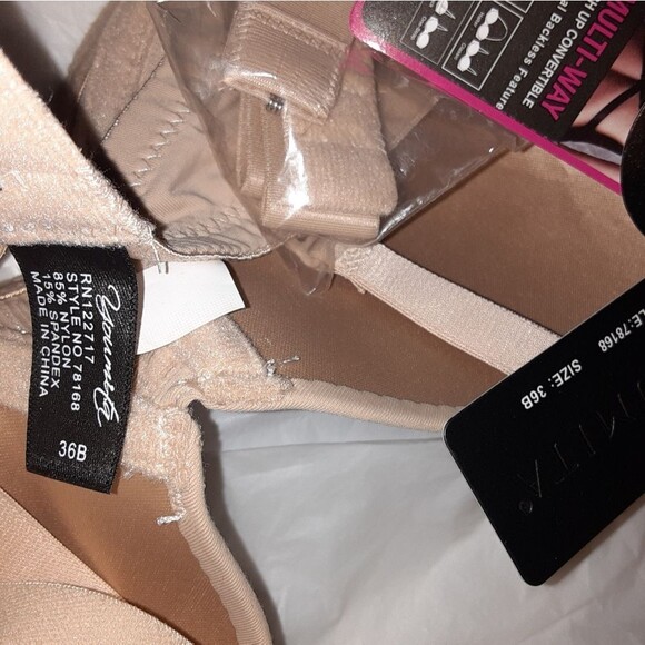 Youmita 36B Nude Push Up Bra w/Multiway Straps NWT - Picture 9 of 12